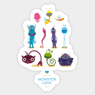 Illustration Nursery Little Monster - Monster Love Sticker